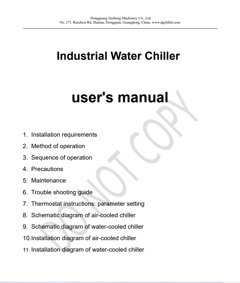 manual de utilizare răcitor industrial